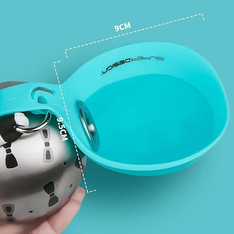 Dog Water Bottle with Integrated Bowl